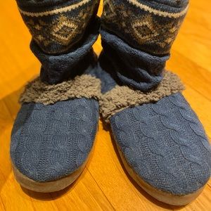 Muk Luks Memory Foam Knit Slipper Boot XL 11-12